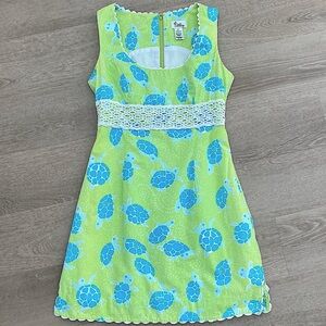 Lilly Pulitzer Sea Turtle Print Shift Dress Summer